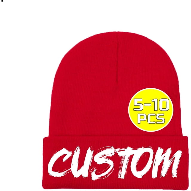 Custom Hat for Men Add Your Photo Text Name Unisex Custom Beanie Hat Winter Warm Hat Cool Hat Funny Hat
