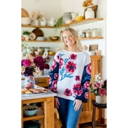 The Pioneer Woman Garden Floral Pullover Sweater, Women's