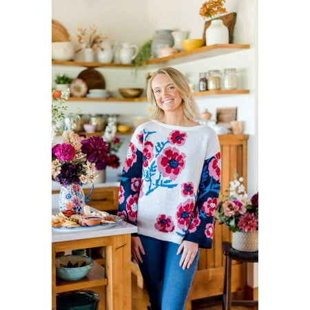 The Pioneer Woman Garden Floral Pullover Sweater, Women's