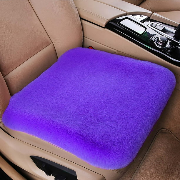 Cojín de asiento de coche, funda de cojín de asiento de felpa de invierno, cálido, grueso, de una sola pieza, para uso general.