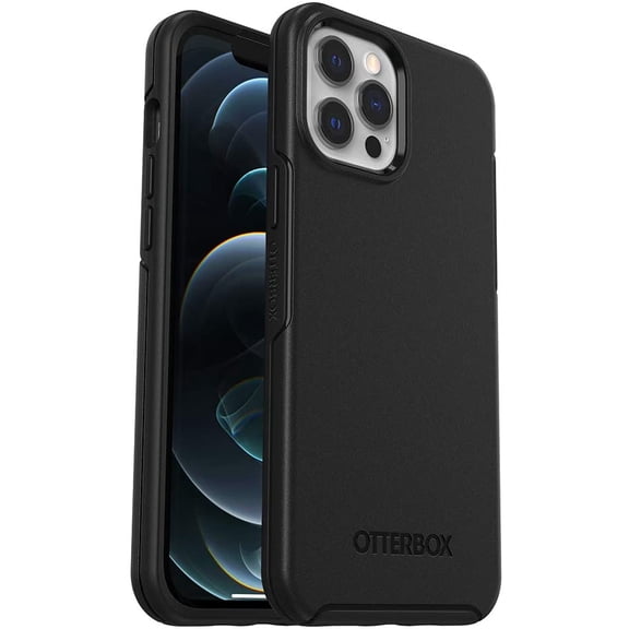 Restored OtterBox SYMMETRY+ SERIES Case for Apple iPhone 12 Pro Max - Black (Refurbished)