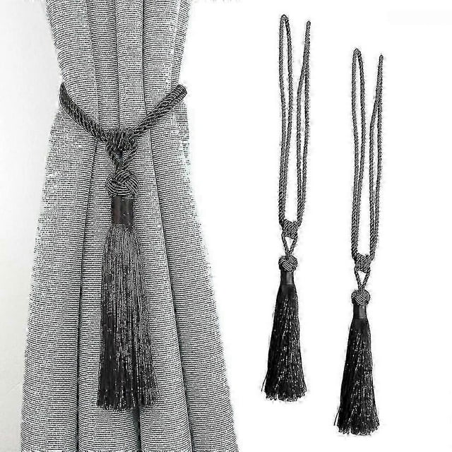 2 Pcs Curtain Tiebacks Tassel Tie-backs, Handmade Curtain Holdbacks Rope Curtains Tie Handmade Curtain Holdbacks For Home Office Window PLS