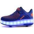 thumbnail image 3 of Roller Skate Shoes LED Light Up Sneaker with Wheels Roller Shoes USB Rechargeable Shoes Kids Gifts, 3 of 6