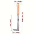 thumbnail image 4 of 1pc, Crack Weeder Crevice Weeding Tool, Stainless Steel Weed Tool Manual Weeder, Beech Wood Handle Lawn Yard Gardening Tool Gardening Gift, 4 of 4