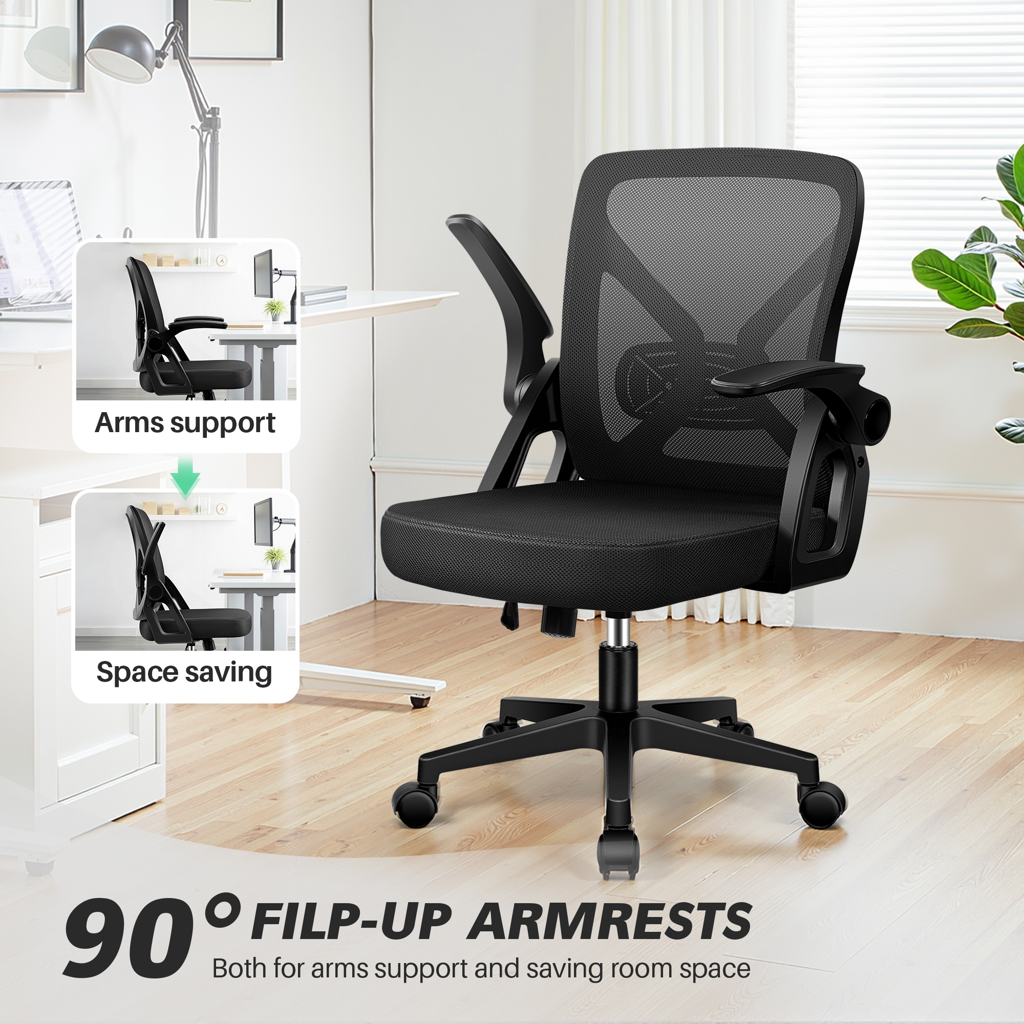 Coolhut Ergonomic Mesh Office Chair with Lumbar Support photo 3