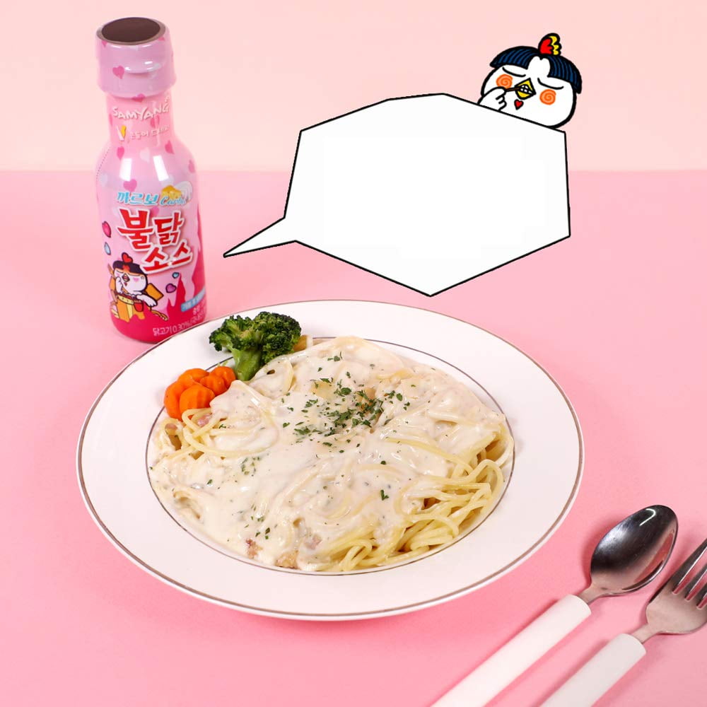 (3 Pack) Samyang Hot Carbonara Spicy Chicken Buldak Sauce, 7 oz