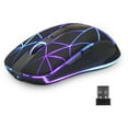 thumbnail image 1 of axGear Sans Fil Mouse RGB LED Lumières Rechargeables USB Nano Récepteur Souris Optiques, 1 of 7
