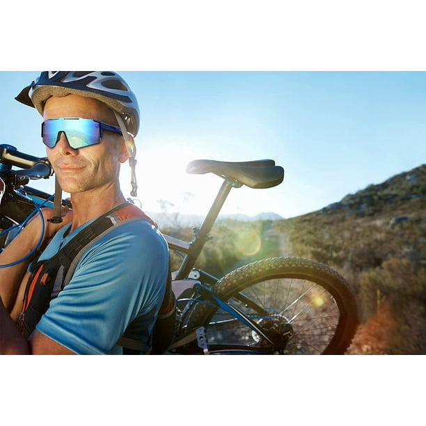 Polarized Cycling Glasses, UV 400 Sports Sunglasses, Windproof