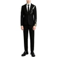 thumbnail image 2 of Stamzod Kids Clothes Boys' 3-Piece formal Slim Fit Suit Set Lapel Single Breasted Blazers and Straight Leg Pants with Tie Boys Outfits Size 8-14 Black 11-12Years, 2 of 10