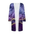 thumbnail image 4 of Youmylove Womens Lightweight Open Front Cardigans Summer Fall Outwear Tops Thin Cover Ups Three Quarter Sleeve Sweater Casual Coats Tops Print Stylish Streetwear, 4 of 4