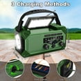thumbnail image 5 of JOUALY 10000mAh Emergency Weather Radio with Solar Charging, Hand Crank Radio Solar Portable Radio AM/FM/NOAA Radio LED Flashlight Reading Lamp Compass Phone Charger SOS Alarm for Outdoor Camping, 5 of 8