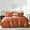 Burnt Orange, variant on Flymme Pink King Size Comforter Sets Bed in Bag 7 Pieces Shabby Chic Bedding Sets Lightweight Soft Microfiber Boho Bed Set for All Season