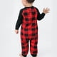 thumbnail image 3 of Conjunto de pijamas a juego para la familia, ropa de dormir de manga larga a cuadros con estampado de ciervos navideños para bebés y adultos, conjunto de pijamas familiares para bebés de 9 a 12 meses, 3 of 5