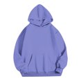 thumbnail image 3 of Brondbend Sweat Pants Set for Womens 2 Piece Womens Pullover Hoodie Long Sleeved Pocket Pullover Solid Stretchy Waist Jogger Outfits Comfortable Loose Tracksuits Festival Fall Winter Sets Dark Blue, 3 of 5