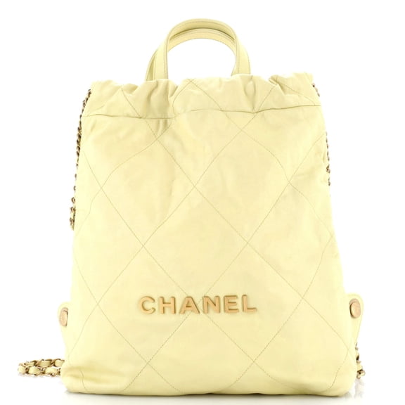 Pre-Owned 22 Chain Backpack Quilted Calfskin Medium By Rebag