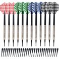 thumbnail image 1 of 12 14g Plastic Tip Darts with 100 Replacement Tips - Professional Set for Electronic Dartboards, 1 of 5