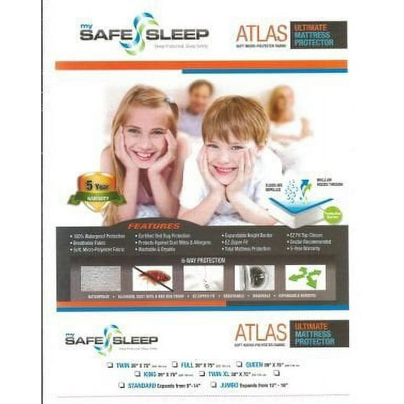 Dream Solutions LLC.- Waterproof / Bed Bug Proof Mattress Encasement - 54-Inch by 75-Inch, Full