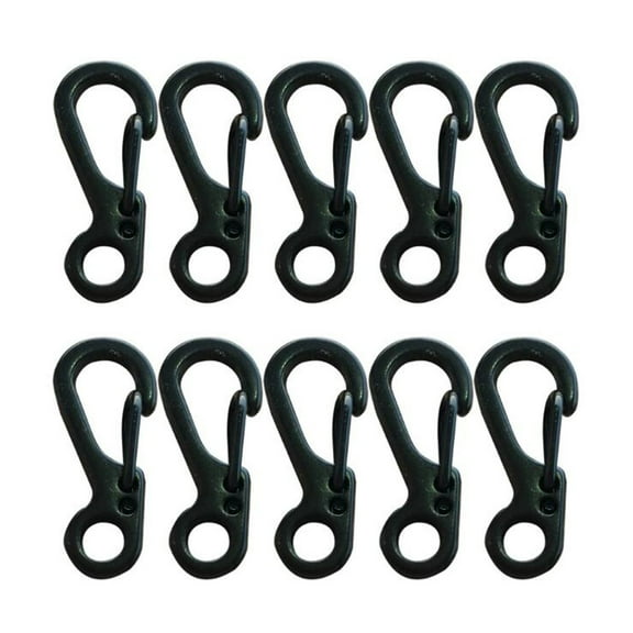 Small Mini Carabiner Clip Tiny Spring Snap Hook Keychains Micro Carabiners for Paracord EDC Alloy Key Rings Outdoor Hiking Fishing Camping Backpack Accessories, (10 PCS) 0.9Inches