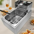 thumbnail image 6 of Commercial Electric Deep Fryer w/Basket & Lid, 11.4QT Countertop Kitchen Frying Machine, Temperature Adjustable Stainless Steel French Fryer for French Fries, , 2500W, 6 of 9