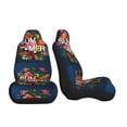 thumbnail image 3 of Xecao Summer Birds and Flowers for Automotive Seat Covers for Cars Trucks and SUVs – Gray Car Seat Covers for Front Seats, Truck Seat Protectors-2 PCS, 3 of 9