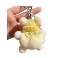 thumbnail image 1 of Llavero de peluche de conejo de peluche con forma de muñeca de dibujos animados, accesorio decorativo para bolso o coche, regalo de apoyo emocional., 1 of 8