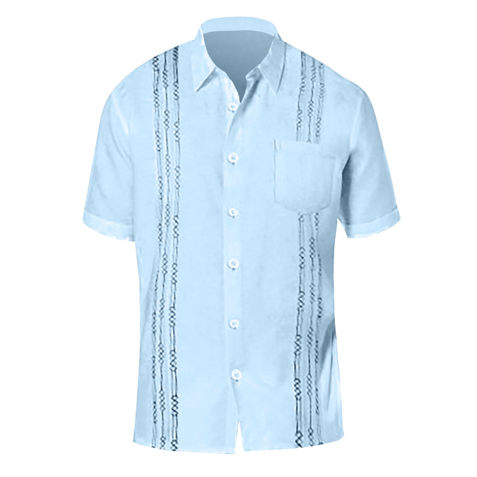 XDZJLR Men's Shirts Floral Button Down Tropical Holiday Beach Tee