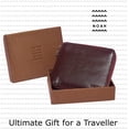 thumbnail image 3 of MAISON DE NOAH Mens Zip Wallets | Zip Up Leather Bifold Wallet with RFID Blocking - Burgundy, 3 of 6