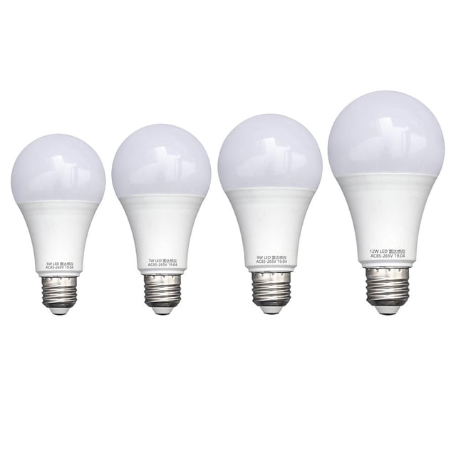 Bombilla de luz de radar LED E27 SMD5730 Bombilla de sensor de movimiento PIR Luz blanca (7W)