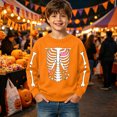 thumbnail image 2 of SJLDQY Boys Halloween Sweatshirts Long Sleeve Crew Neck Sweatshirt Hallowmas Skeleton Graphic Casual Pullover Tops for Boys, 2 of 4