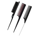 thumbnail image 4 of Juego de 3 cepillos para el cabello Yuyangstore peines para peinar metal negro, 4 of 8