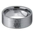 thumbnail image 2 of Gamer Tungsten Gifts for Friends Simple Gray Ring New Mom Gift Valentine Day Womens Wedding Bands, 2 of 7