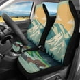thumbnail image 3 of Yuyamidu Bear Car Seat Covers for Front Seat Mountain Sunset Auto Seat Cover Sets Waterproof Auto Interior Accessories Universal for Cars Truck SUV Van, 3 of 6