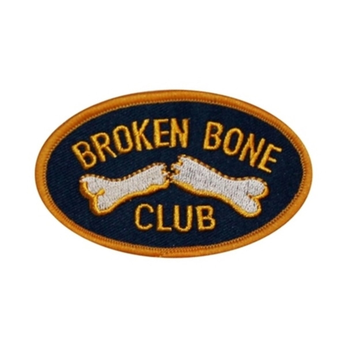 BROKEN BONE CLUB  IRON ON OR SEW ON  PATCH 