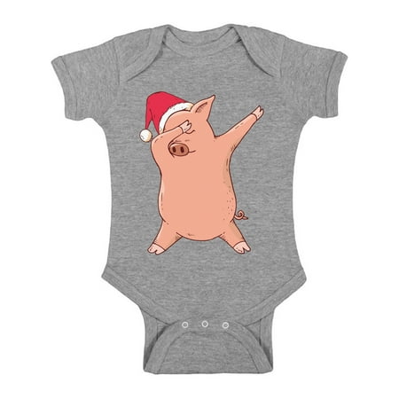 

Awkward Styles Ugly Christmas Baby Outfit Bodysuit Xmas Pig Dance Romper