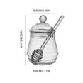 thumbnail image 3 of Storage Container Clearance! FNGZ Honey Jar with Lid and Stirring Stick High Borosilicate Transparent Glass Jar A, 1X Glass Jar, 3 of 4