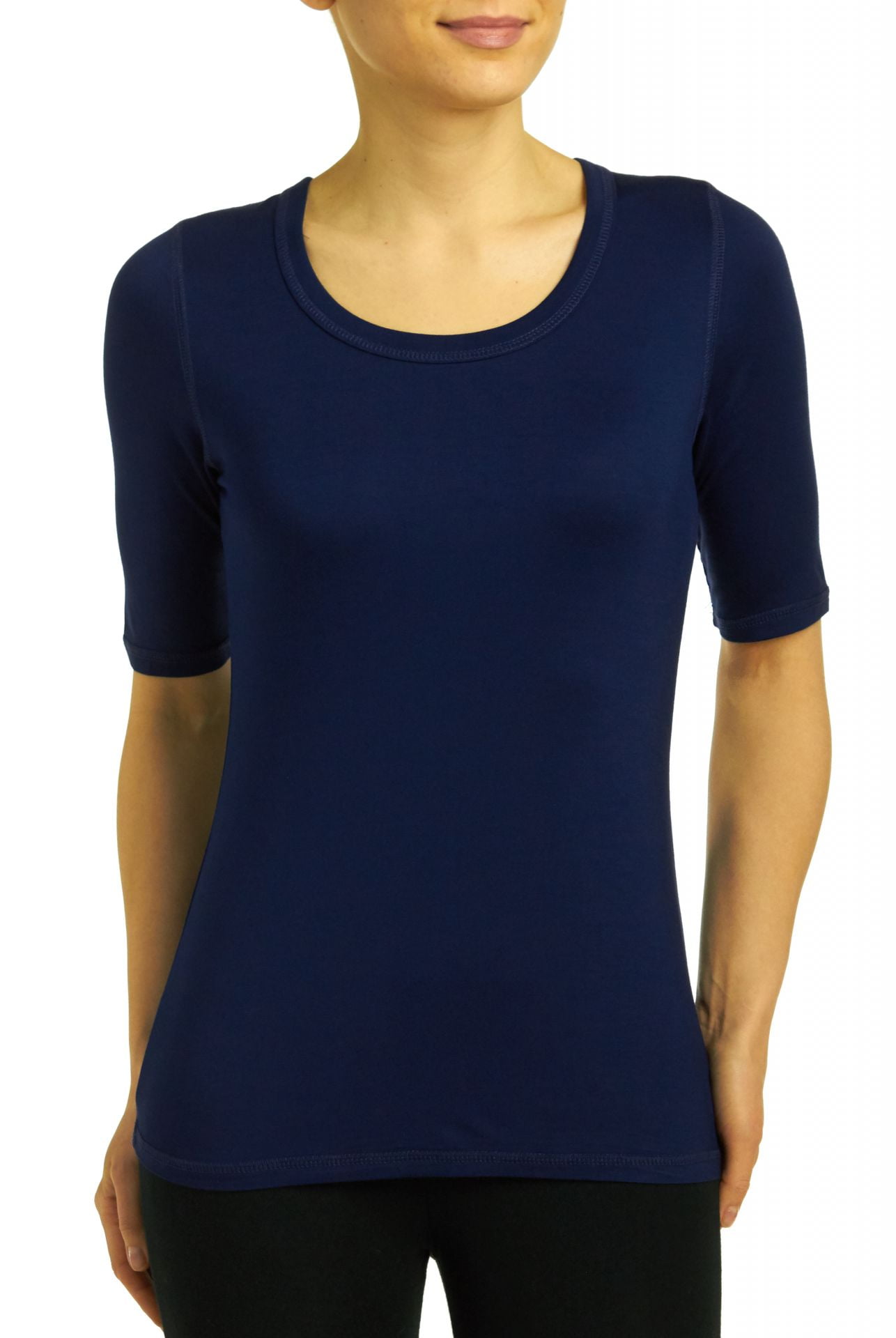 Cupio Women's Scoop Neck Elbow TShirt