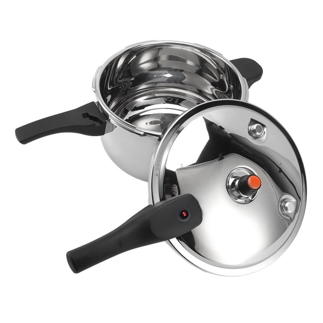 Stainless Steel Pressure Cooker, Pressure Cooking Pot with Safety Limit Valve for Electric Gas Stoves, 80KPA Stovetop Steam Pressure Canner for Home Fast Cooking