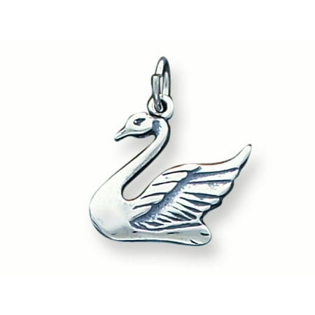 Finejewelers Sterling Silver Antiqued Swan Charm