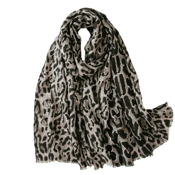 Cheetah Scarf With Fringe