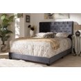 thumbnail image 1 of Baxton Studio Candace Luxe and Glamour Cama tapizada de terciopelo gris oscuro de tamaño completo Baxton Studio Candace-Grey-Full, 1 of 2