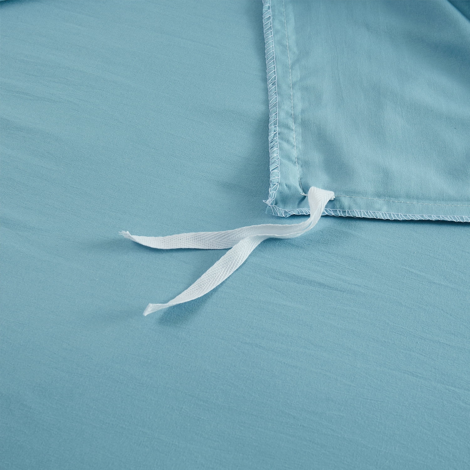 JML 2 Piece Duvet Cover Set, Soft Washed Brushed Microfiber Bedding Set Twin, Solid Blue
