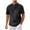 Black, variant on Miluxas Men's Henley Shirts Short Sleeve Casual Button Up Basic Pocket Tee Shirts White XL(XL)