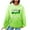 Green, variant on YUNAFFT Easter Women's Fashion Printed Long Sleeves Casual Tops Sweatshirt Hoodies Walf Checks Drawstring Hooded Loose Age-reducing Cartoon love Blouse Valentine's Patrick's day