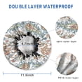 thumbnail image 3 of Shower Caps,White Pioneer Flower and Paisley Pattern Waterproof Shower Cap for Women 4 Pieces,Double Reusable Hair Cover for Shower PEVA Elastic Stretch Hem, 3 of 7