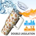 thumbnail image 2 of 1pc Thanksgiving Day 40oz Tumbler with Straw & Handle - Insulated Stainless Steel Cup | Holiday Gift for Man Women (Christmas, Valentine's, Birthday), 2 of 5