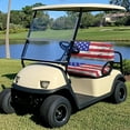thumbnail image 2 of Uorisanigo Retro American Flag Golf Cart Seat Cover Anti-Slip Golf Cart Replacement Front Seat Adjustable Straps Cart Seat Cushion Covers Golf Cart Accessories Easy to Install, 2 of 7