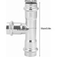thumbnail image 4 of UrbanMingle T Connector, 304 Stainless Steel Pipe Straight Tee Connector Adapter, 4 of 5