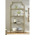 thumbnail image 6 of Crosley Aimee 2 Piece Open Display Case Glass Bookcase Set in Antique Gold, 6 of 10