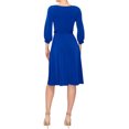 thumbnail image 3 of Pastel by Vivienne Women's Bishop Sleeve Knee Dress Royal Blue Small, 3 of 3