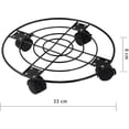 thumbnail image 2 of Carro para plantas de 33 cm con freno - Soporte para macetas con ruedas (paquete de 1) Hy, 2 of 5
